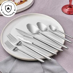 Karaca New Flow 84-teiliges Besteckset für 12 Personen Elegance Mit Box