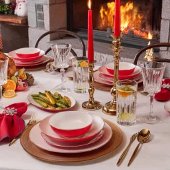 Karaca New Noble Red 58-Teiliges Geschirrset Für 12 Personen