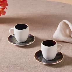 Karaca New White Galactic 100 ml Kaffeetassen-Set für 1 Personen