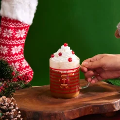 Karaca New Year Weihnachten Ingwer Becher, 410ml, Multi