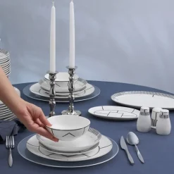 Karaca Noir 56-teiliges Geschirrset für 12 Personen