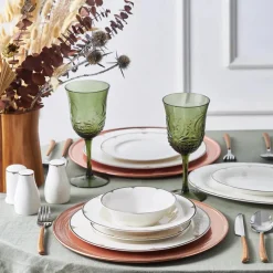 Karaca Nora 12 Personen Geschirrset, 74 Teilig, New Generation Bone