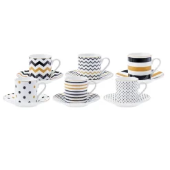 Karaca Nossa 12 Teiliges für 6 Personen Mochatassen-Espressotassen Set