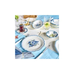 Karaca Nostalgia für 6 Personen Frühstücksset und Servierschalen, 26 Teilig