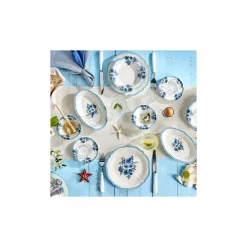 Karaca Nostalgia für 6 Personen Frühstücksset und Servierschalen, 26 Teilig