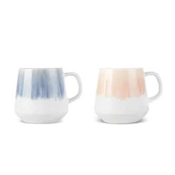 Karaca Okeanos 2-teiliges Steinzeug-Becher-Set, 400ml, Mehrfarbig