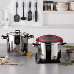 Karaca Orbit Schnellkochtopf-Set 6+8 L Rot