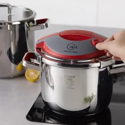 Karaca Orbit Schnellkochtopf-Set 6+8 L Rot