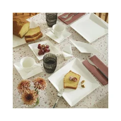 Karaca Origami für 6 Personen Quadrat Frühstücksset und Servierschalen, 26 Teilig, Porzellan