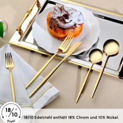 Karaca Orion Gold 6-Personen 30-teiliges Besteckset