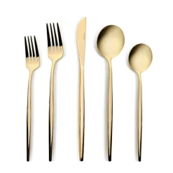Karaca Orion Mattgold 30-teiliges Besteckset für 6 Personen