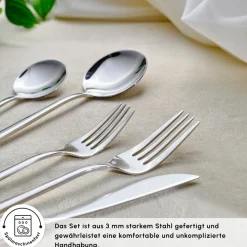 Karaca Orion Platin 30-teiliges Besteckset für 6 Personen