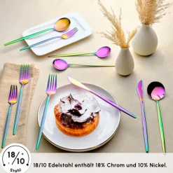 Karaca Orion Rainbow 12-Personen 60-Teiliges Besteckset
