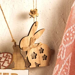 Karaca Osterhase Holzdekoration 6,5cmx10cm