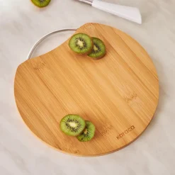 Karaca Owen Rundes Schneidebrett aus Bambus, Klein