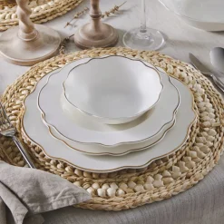 Karaca Pablo New Generation Bone Dinner Set für 12 Personen Gold 59 Teiliges