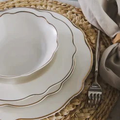 Karaca Pablo New Generation Bone Dinner Set für 12 Personen Gold 59 Teiliges