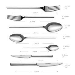 Karaca Pallas Elegance 12-Personen 84-Teiliges Besteckset