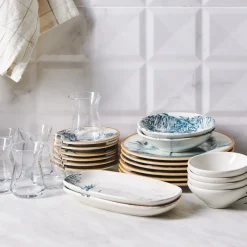 Karaca Palm 26-teiliges Frühstücksset und Servierschalen für 6 Personen