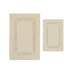 Karaca Pauline Badvorleger-Set, 60 × 90 cm + 40 × 60 cm, Offwhite