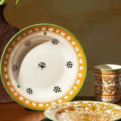 Karaca Paye Selcuklu Serie Gelb Tief Teller 23 cm