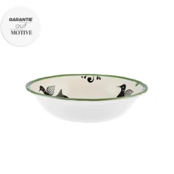 Karaca Paye Seldschuken-Serie tiefe Schüssel mit Vogelmotiv V1 24 cm