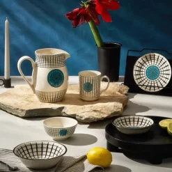 Karaca Paye Seljuk Kollektion Porzellankrug, 1500 ml, Blau Mehrfarbig