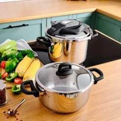 Karaca Perfect Gray 4 + 6 Liter Schnellkochtopfset