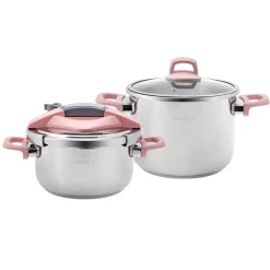 Karaca Perfect Pink 4+6 Liter Schnellkochtopf-Set