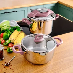 Karaca Perfect Pink 4+6 Liter Schnellkochtopf-Set