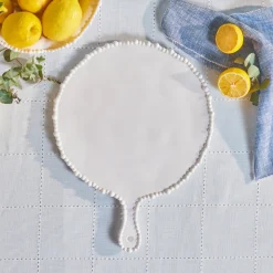 Karaca Perla Melamin Runder Käseteller 42 cm Weiß