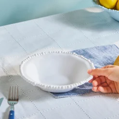 Karaca Perla, Melamin-Tiefer Teller, 22cm, Weiß