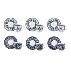 Karaca Peyker Kaffeetassen-Set für 6 Personen, 85 ml