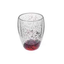Karaca Pia Rot Glitter Wasserglas 350 ml