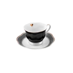 Karaca Piraye Kaffeetassen-Set für 6 Personen, 80 ml