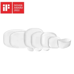 Karaca Plato für 12 Personen Geschirrset, 59 Teilig, New Generation Bone