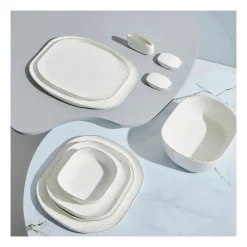 Karaca Plato für 12 Personen Geschirrset, 59 Teilig, New Generation Bone