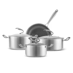 Karaca 5Ply PowerSteel 316+ Kochtopf Set, 7 Teilig