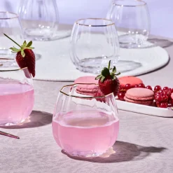 Karaca Priscilla Glas Set für 6 Personen, Gold, 380 ml