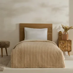 Karaca Rabbit Sher Einzelbettdecke Beige