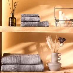 Karaca Rachel Supreme Badetuch, Hellgrau, 100x150 cm