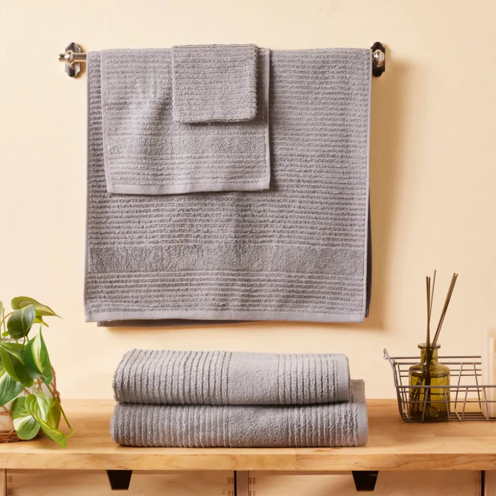 Karaca Rachel Supreme Badetuch, Hellgrau, 100x150 cm