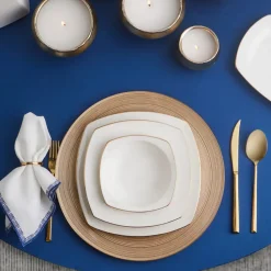 Karaca Red Carpet Collection Chiara Fine Cream 12 Personen Geshirrset, 60 Teilig, Porzellan, Gold