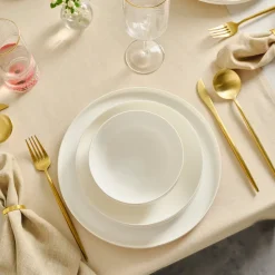 Karaca Red Carpet Collection Stream Bone Merope 53-teiliges 12-Personen Geschirrset Gold