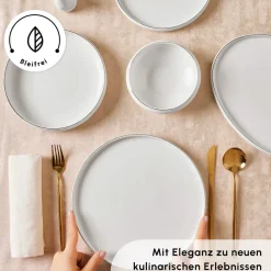 Karaca Red Carpet Collection Streamline Sunset Platinum 59-teiliges Geschirr für 12 Personen