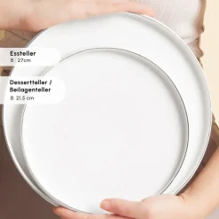 Karaca Red Carpet Collection Streamline Sunset Platinum 59-teiliges Geschirr für 12 Personen