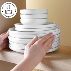 Karaca Red Carpet Collection Streamline Sunset Platinum 59-teiliges Geschirr für 12 Personen