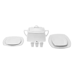 Karaca Red Carpet Collection Chiara Creme 60-teiliges Porzellangeschirr für 12 Personen