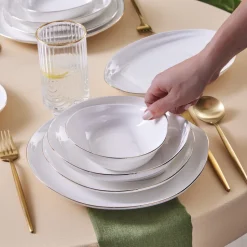 Karaca Red Carpet Collection Stream Bone Yakamoz 59-teiliges 12-Personen-Geschirrset Gold