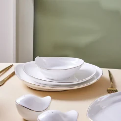 Karaca Red Carpet Collection Stream Bone Yakamoz 59-teiliges 12-Personen-Geschirrset Gold